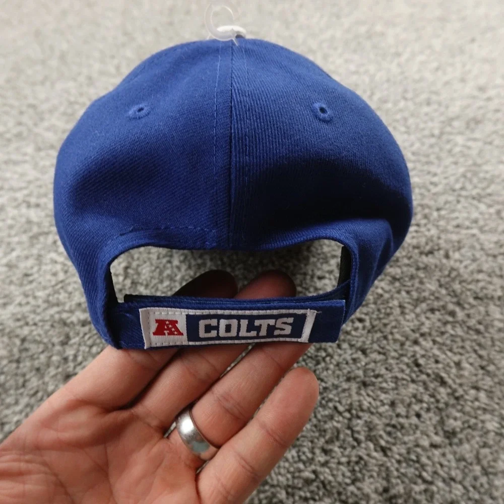 NEW Indianapolis Colts‎ Hat Cap Strap Back Blue Logo NFL Football New Era Mens